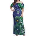 Warriors NAIDOC Week 2026 Personalised Off Shoulder Maxi Dress 50 Years of Deadly Aboriginal Art