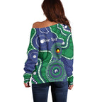 Warriors NAIDOC Week 2026 Personalised Off Shoulder Sweater 50 Years of Deadly Aboriginal Art