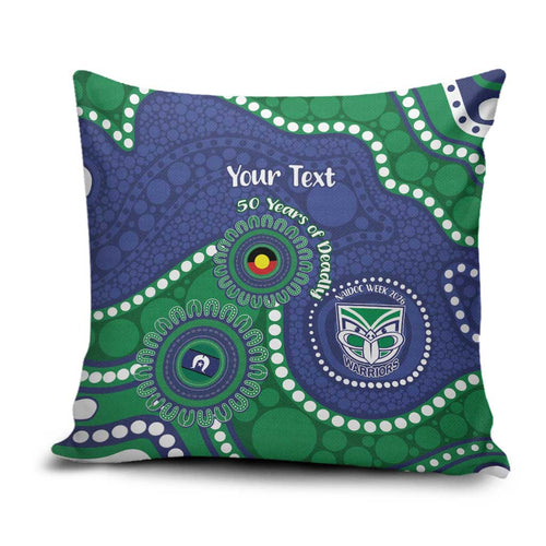 Warriors NAIDOC Week 2026 Personalised Pillow Cover 50 Years of Deadly Aboriginal Art