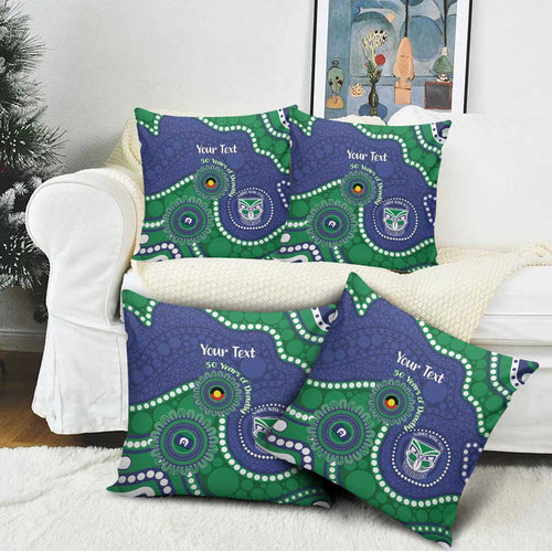 Warriors NAIDOC Week 2026 Personalised Pillow Cover 50 Years of Deadly Aboriginal Art