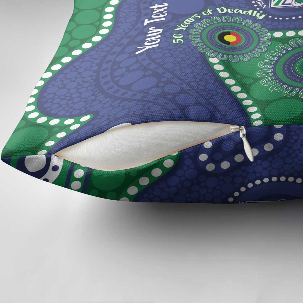 Warriors NAIDOC Week 2026 Personalised Pillow Cover 50 Years of Deadly Aboriginal Art