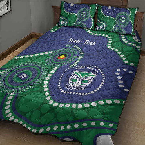 Warriors NAIDOC Week 2026 Personalised Quilt Bed Set 50 Years of Deadly Aboriginal Art