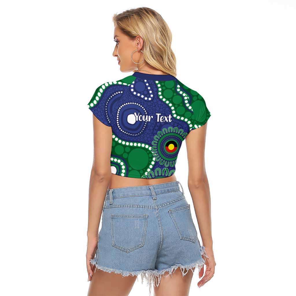 Warriors NAIDOC Week 2026 Personalised Raglan Cropped T Shirt 50 Years of Deadly Aboriginal Art