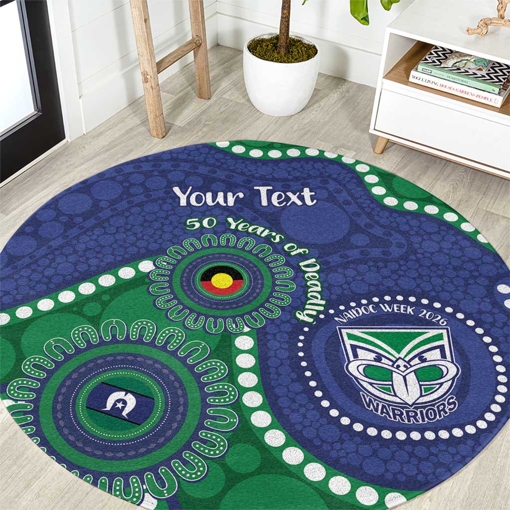 Warriors NAIDOC Week 2026 Personalised Round Carpet 50 Years of Deadly Aboriginal Art