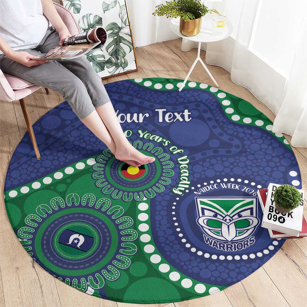 Warriors NAIDOC Week 2026 Personalised Round Carpet 50 Years of Deadly Aboriginal Art
