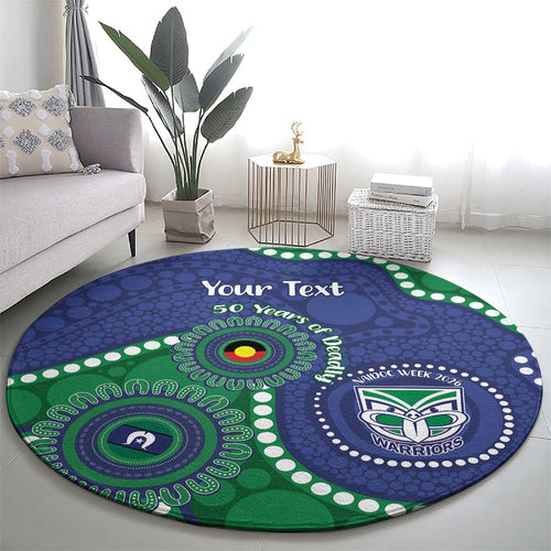 Warriors NAIDOC Week 2026 Personalised Round Carpet 50 Years of Deadly Aboriginal Art