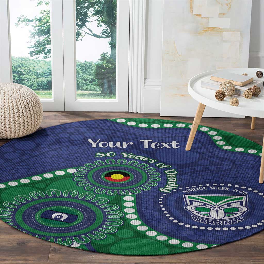 Warriors NAIDOC Week 2026 Personalised Round Carpet 50 Years of Deadly Aboriginal Art