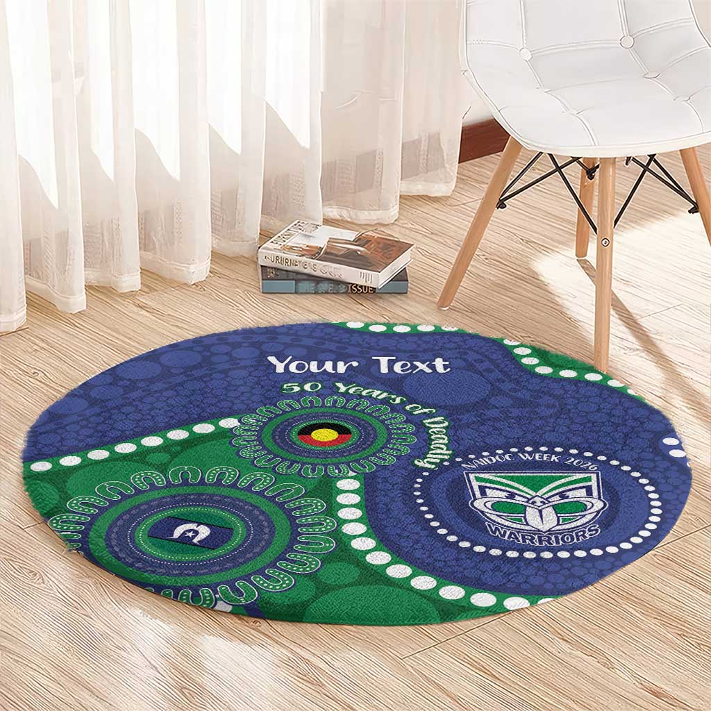 Warriors NAIDOC Week 2026 Personalised Round Carpet 50 Years of Deadly Aboriginal Art