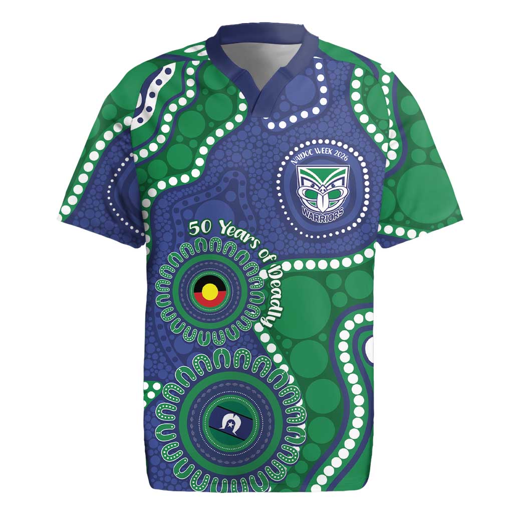 Warriors NAIDOC Week 2026 Personalised Rugby Jersey 50 Years of Deadly Aboriginal Art
