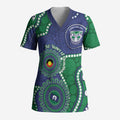 Warriors NAIDOC Week 2026 Personalised Scrub Top 50 Years of Deadly Aboriginal Art