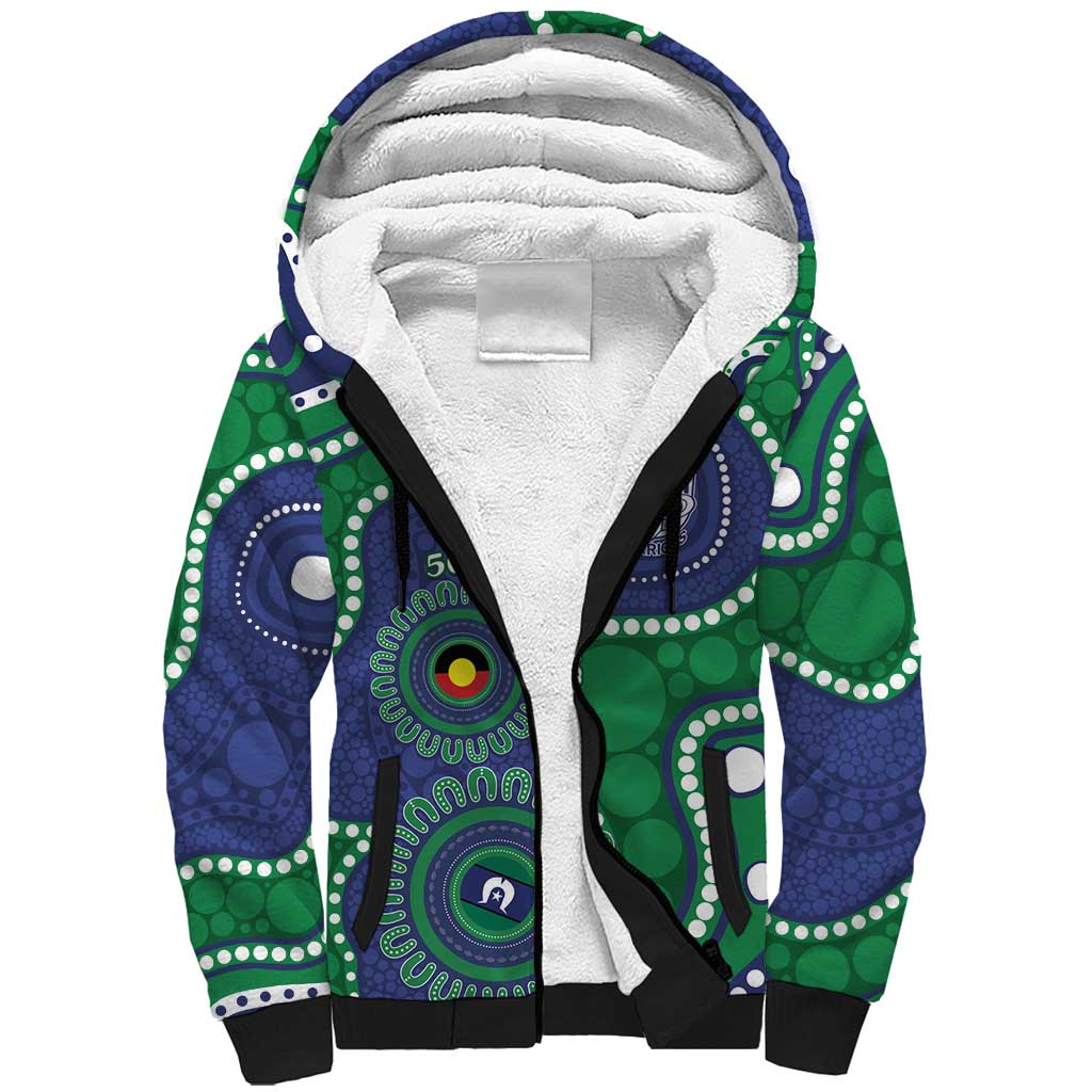 Warriors NAIDOC Week 2026 Personalised Sherpa Hoodie 50 Years of Deadly Aboriginal Art