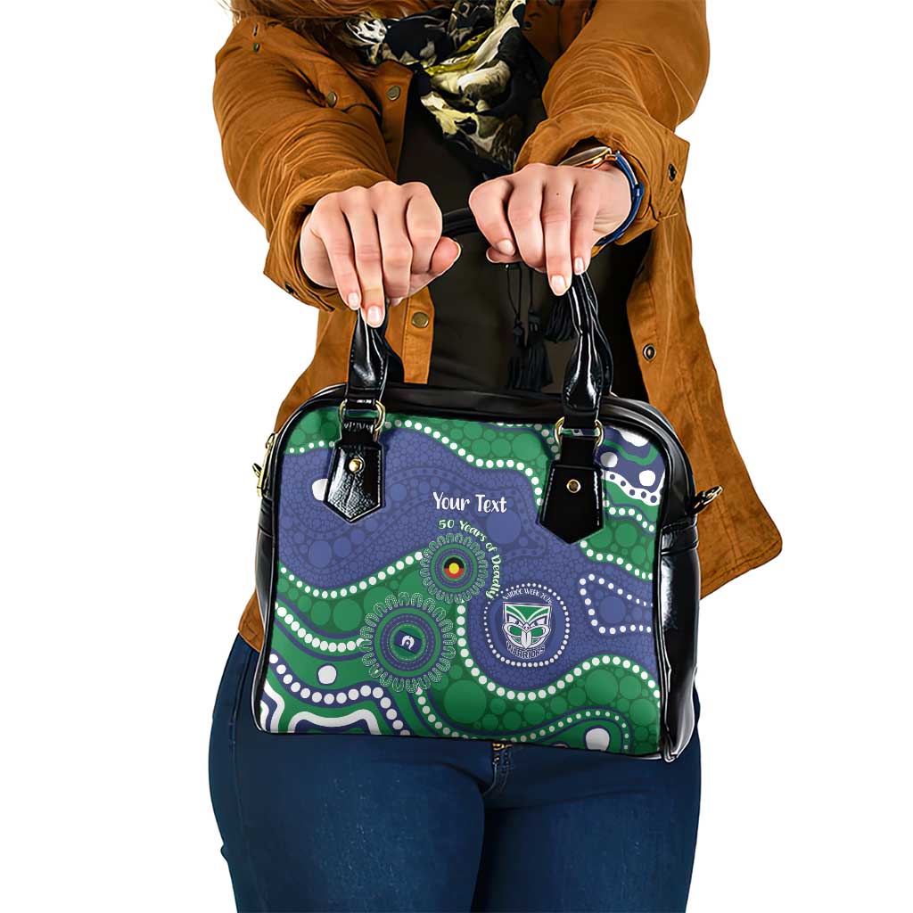 Warriors NAIDOC Week 2026 Personalised Shoulder Handbag 50 Years of Deadly Aboriginal Art