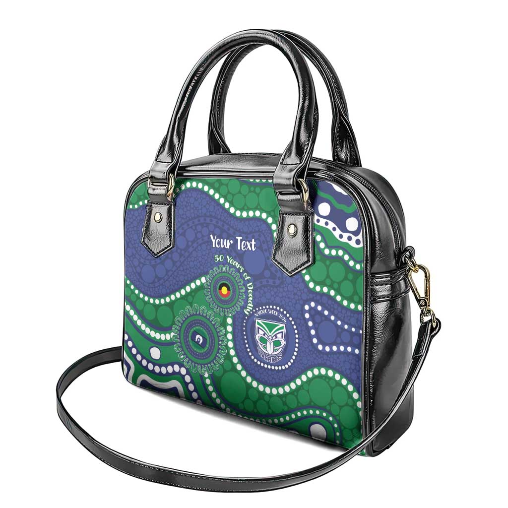 Warriors NAIDOC Week 2026 Personalised Shoulder Handbag 50 Years of Deadly Aboriginal Art