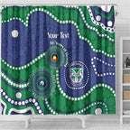 Warriors NAIDOC Week 2026 Personalised Shower Curtain 50 Years of Deadly Aboriginal Art