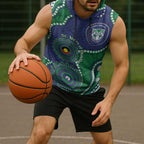 Warriors NAIDOC Week 2026 Personalised Sleeveless Hoodie 50 Years of Deadly Aboriginal Art
