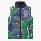 Warriors NAIDOC Week 2026 Personalised Sleeveless Puffer Jacket 50 Years of Deadly Aboriginal Art