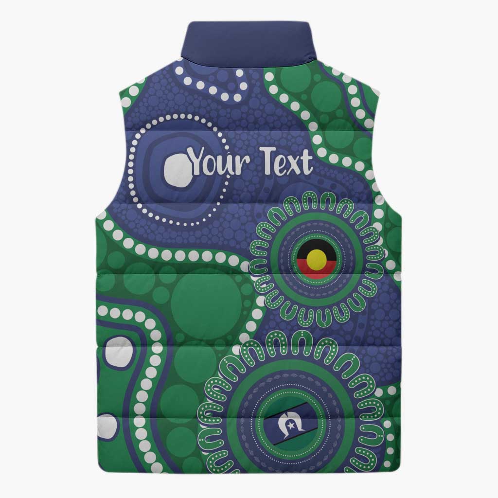 Warriors NAIDOC Week 2026 Personalised Sleeveless Puffer Jacket 50 Years of Deadly Aboriginal Art
