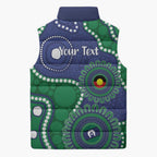 Warriors NAIDOC Week 2026 Personalised Sleeveless Puffer Jacket 50 Years of Deadly Aboriginal Art