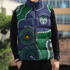 Warriors NAIDOC Week 2026 Personalised Sleeveless Puffer Jacket 50 Years of Deadly Aboriginal Art