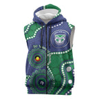 Warriors NAIDOC Week 2026 Personalised Sleeveless Zip Hoodie 50 Years of Deadly Aboriginal Art