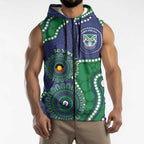 Warriors NAIDOC Week 2026 Personalised Sleeveless Zip Hoodie 50 Years of Deadly Aboriginal Art