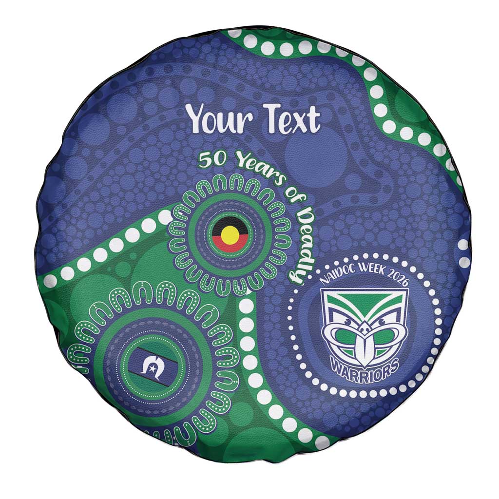 Warriors NAIDOC Week 2026 Personalised Spare Tire Cover 50 Years of Deadly Aboriginal Art