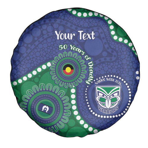 Warriors NAIDOC Week 2026 Personalised Spare Tire Cover 50 Years of Deadly Aboriginal Art