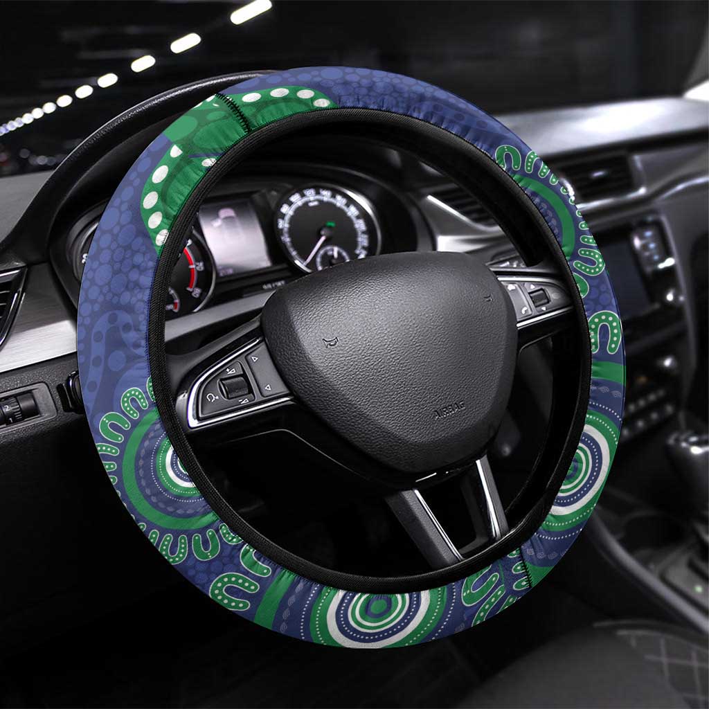 Warriors NAIDOC Week 2026 Steering Wheel Cover 50 Years of Deadly Aboriginal Art