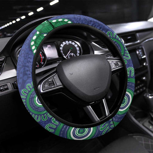 Warriors NAIDOC Week 2026 Steering Wheel Cover 50 Years of Deadly Aboriginal Art