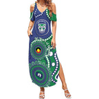 Warriors NAIDOC Week 2026 Personalised Summer Maxi Dress 50 Years of Deadly Aboriginal Art