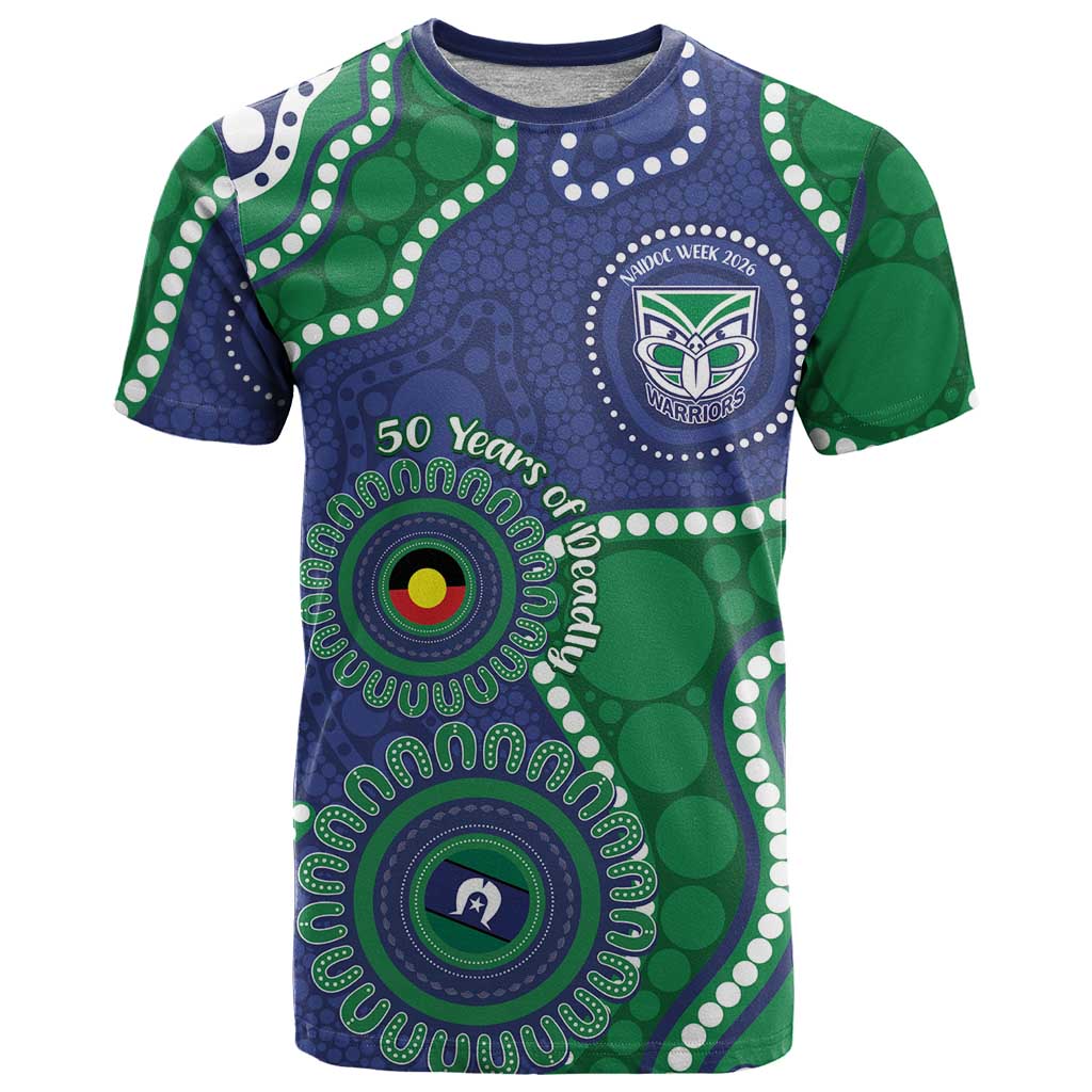 Warriors NAIDOC Week 2026 Personalised T Shirt 50 Years of Deadly Aboriginal Art