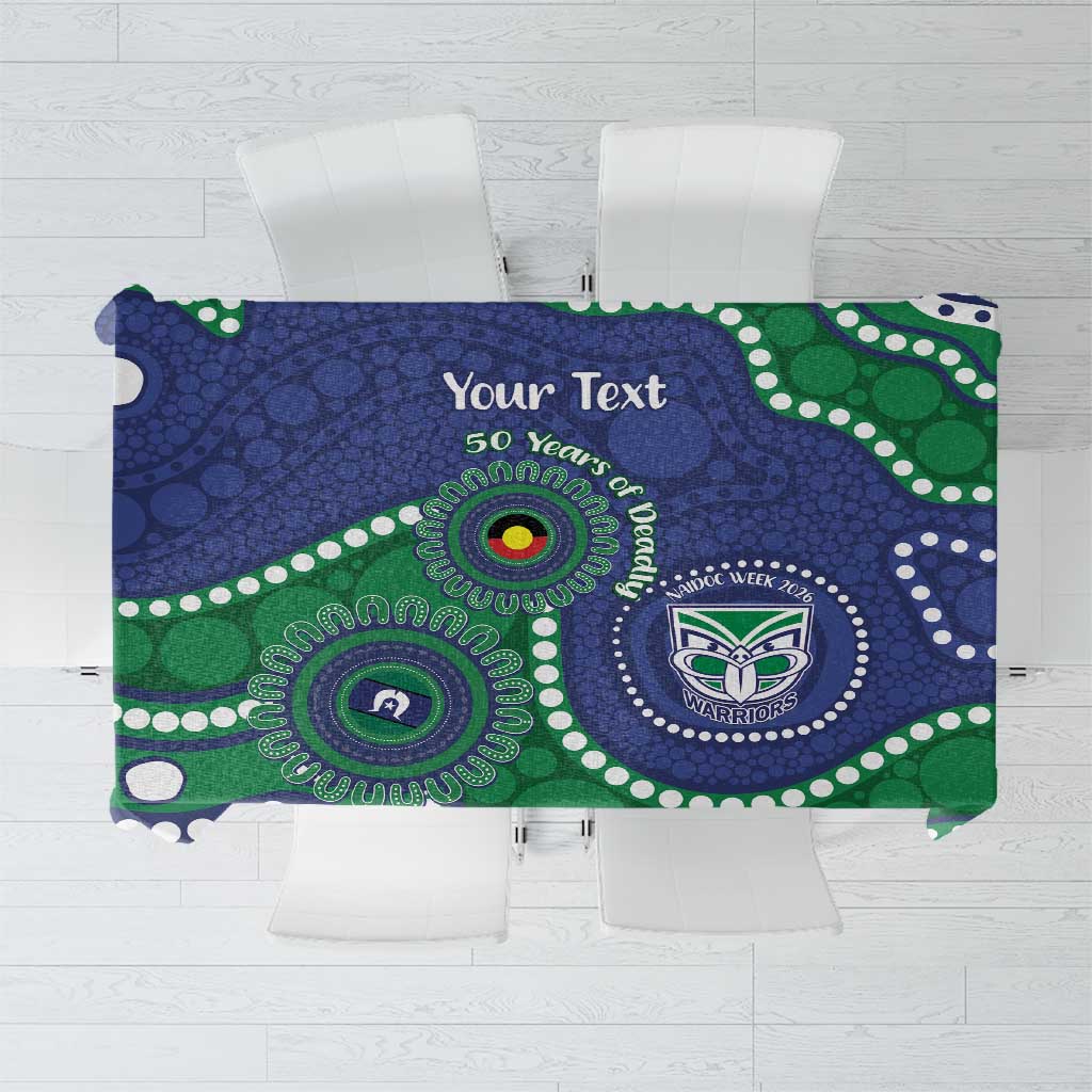 Warriors NAIDOC Week 2026 Personalised Tablecloth 50 Years of Deadly Aboriginal Art