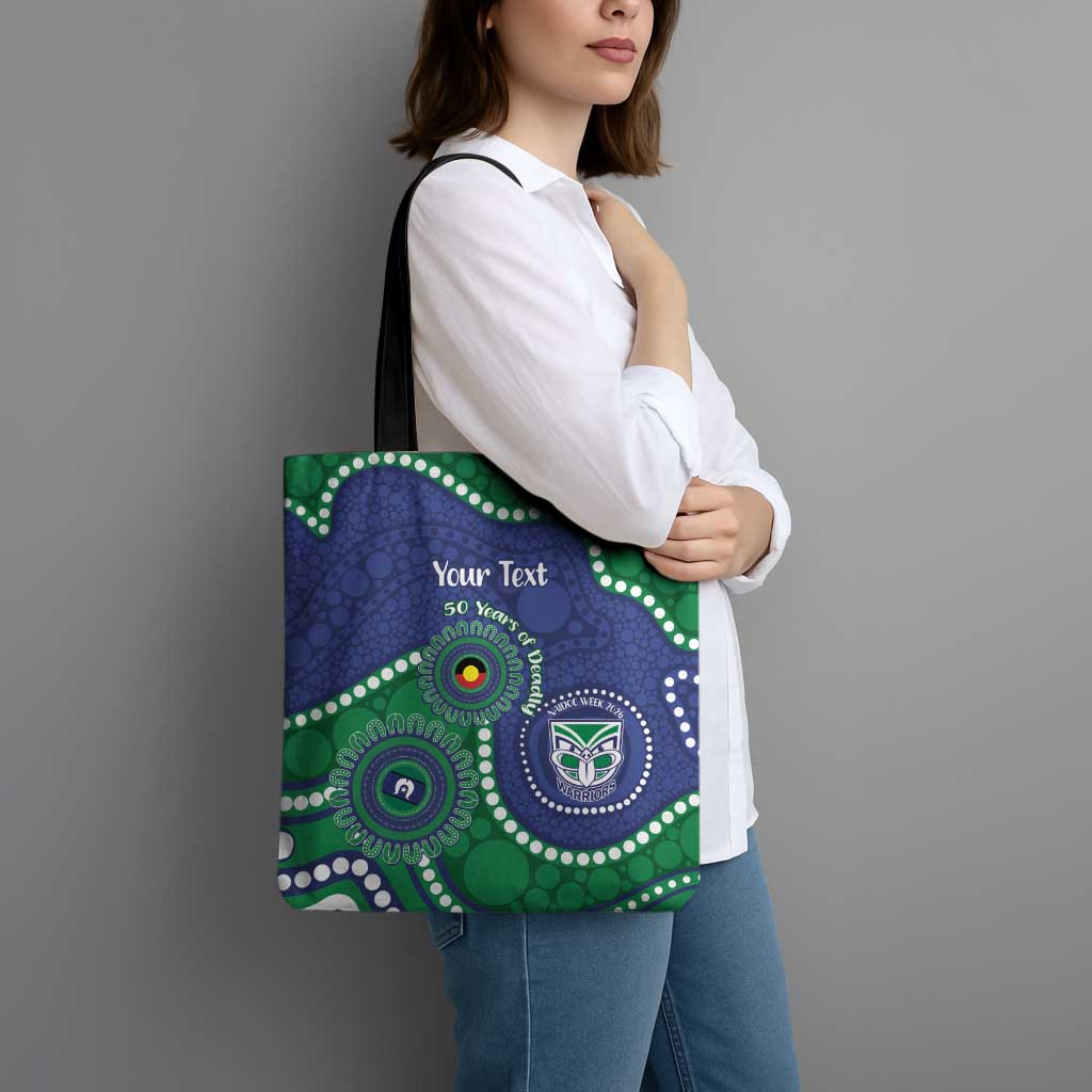 Warriors NAIDOC Week 2026 Personalised Tote Bag 50 Years of Deadly Aboriginal Art