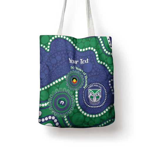 Warriors NAIDOC Week 2026 Personalised Tote Bag 50 Years of Deadly Aboriginal Art