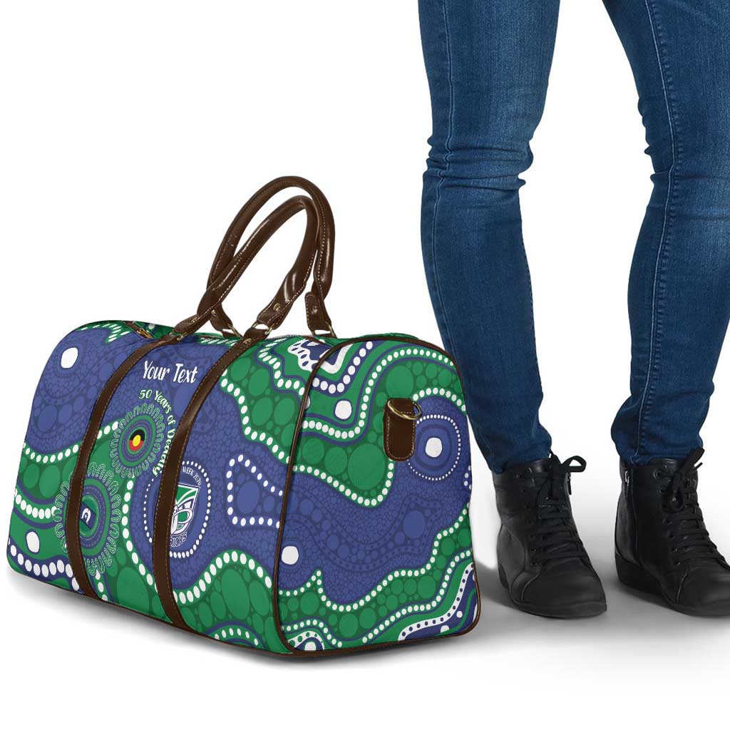 Warriors NAIDOC Week 2026 Personalised Travel Bag 50 Years of Deadly Aboriginal Art