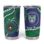 Warriors NAIDOC Week 2026 Personalised Tumbler Cup 50 Years of Deadly Aboriginal Art