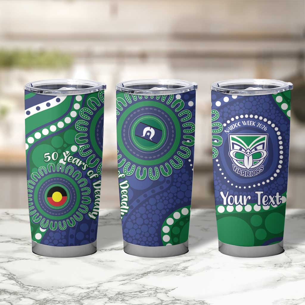 Warriors NAIDOC Week 2026 Personalised Tumbler Cup 50 Years of Deadly Aboriginal Art