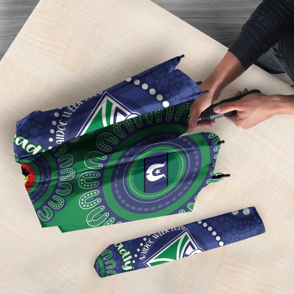 Warriors NAIDOC Week 2026 Personalised Umbrella 50 Years of Deadly Aboriginal Art