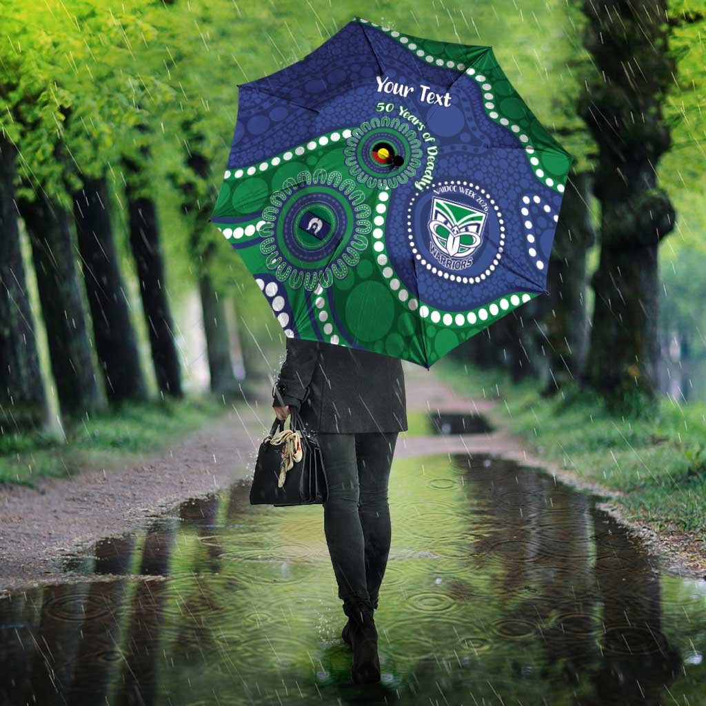 Warriors NAIDOC Week 2026 Personalised Umbrella 50 Years of Deadly Aboriginal Art