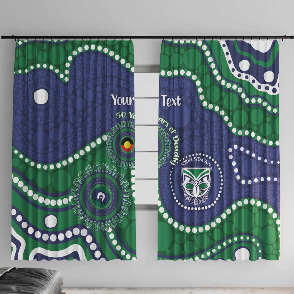 Warriors NAIDOC Week 2026 Personalised Window Curtain 50 Years of Deadly Aboriginal Art