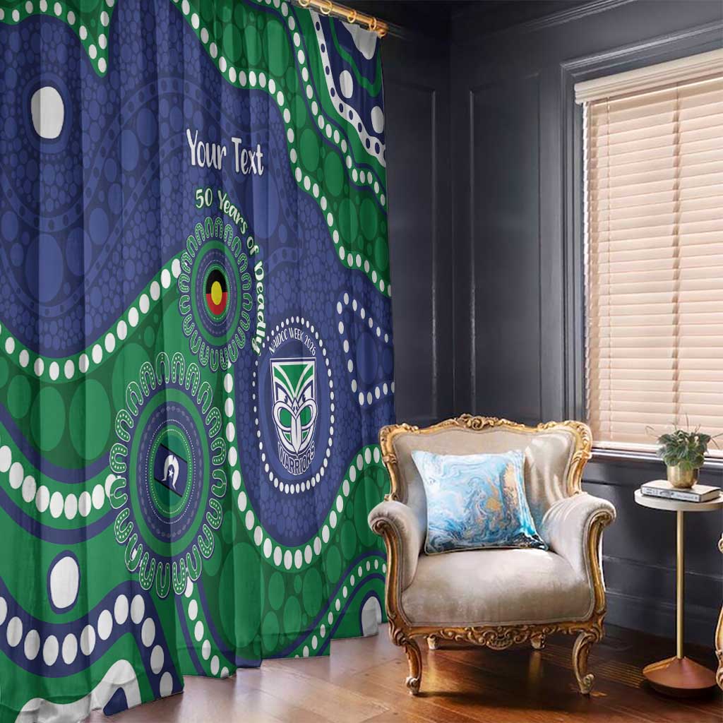 Warriors NAIDOC Week 2026 Personalised Window Curtain 50 Years of Deadly Aboriginal Art