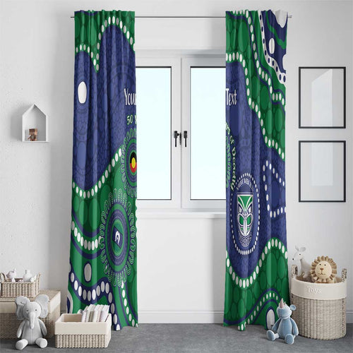 Warriors NAIDOC Week 2026 Personalised Window Curtain 50 Years of Deadly Aboriginal Art