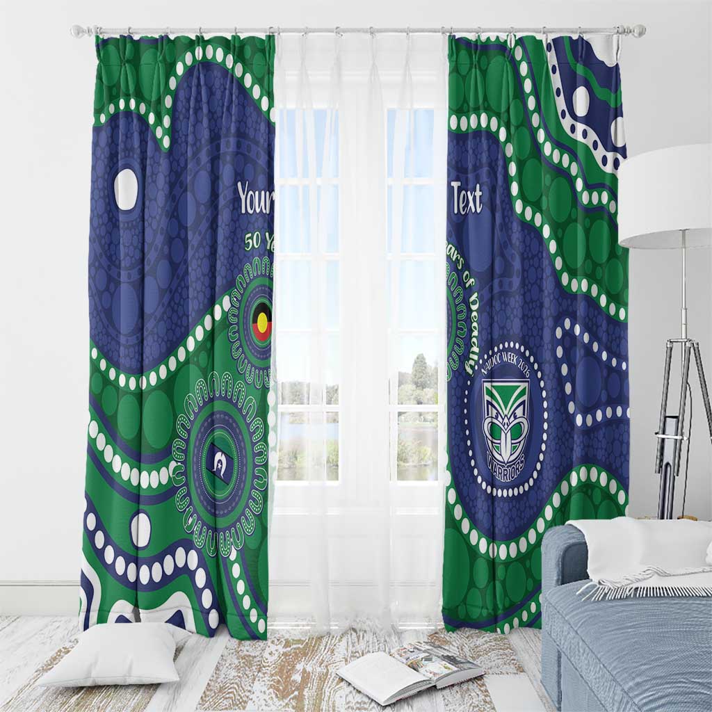 Warriors NAIDOC Week 2026 Personalised Window Curtain 50 Years of Deadly Aboriginal Art