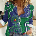 Warriors NAIDOC Week 2026 Personalised Women Casual Shirt 50 Years of Deadly Aboriginal Art
