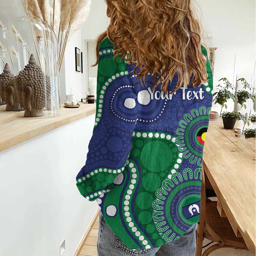 Warriors NAIDOC Week 2026 Personalised Women Casual Shirt 50 Years of Deadly Aboriginal Art