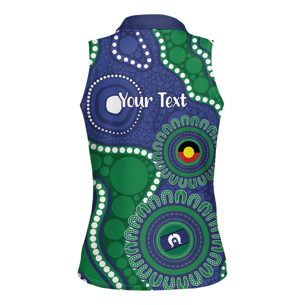 Warriors NAIDOC Week 2026 Personalised Women Sleeveless Polo Shirt 50 Years of Deadly Aboriginal Art