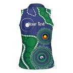 Warriors NAIDOC Week 2026 Personalised Women Sleeveless Polo Shirt 50 Years of Deadly Aboriginal Art