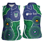 Warriors NAIDOC Week 2026 Personalised Women Sleeveless Polo Shirt 50 Years of Deadly Aboriginal Art