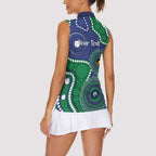 Warriors NAIDOC Week 2026 Personalised Women Sleeveless Polo Shirt 50 Years of Deadly Aboriginal Art