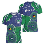 Warriors NAIDOC Week 2026 Personalised Women V-Neck T-Shirt 50 Years of Deadly Aboriginal Art